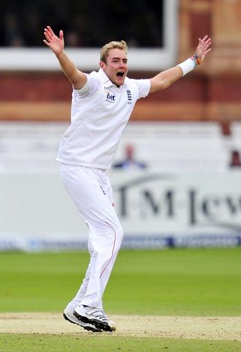 England seamer Stuart Broad was the man-of-the-match
